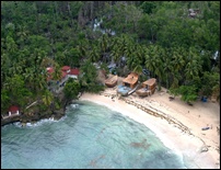 caleton beach next to gri gri lagoon in Rio San Juan
