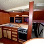 Fine kitchen inside the yacht