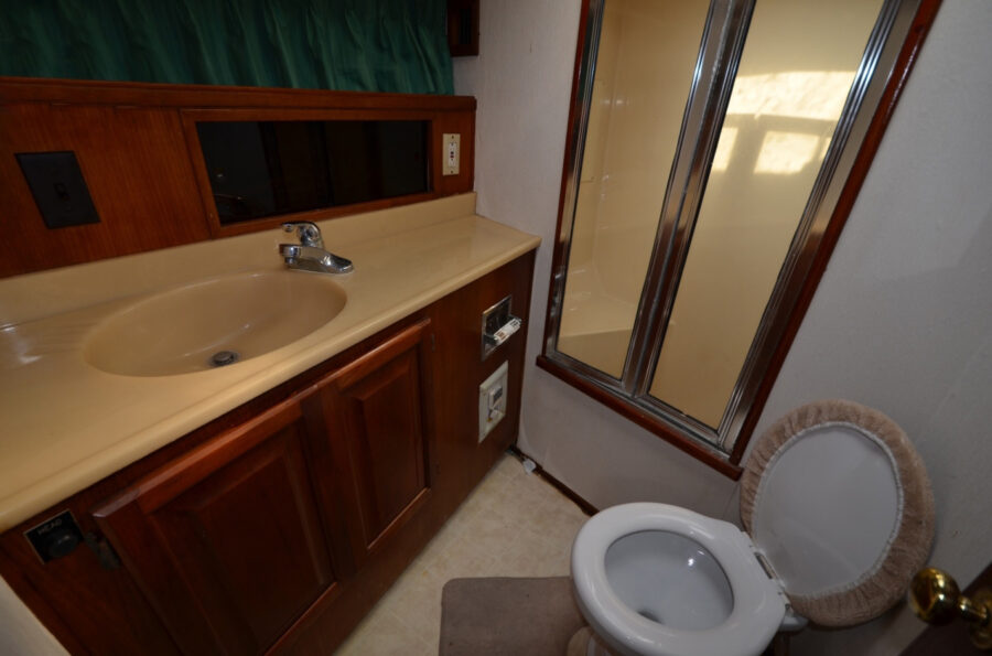 One of the yacht bathrooms